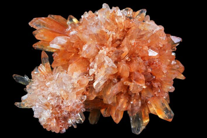 Orange Creedite Crystal Cluster - Durango, Mexico #79377